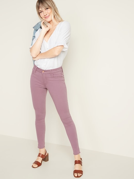 Image number 3 showing, Mid-Rise Rockstar 24/7 Pop-Color Super Skinny Jeans for Women