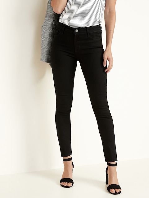 Mid-Rise Built-In-Sculpt Rockstar Super Skinny Jeans for Women