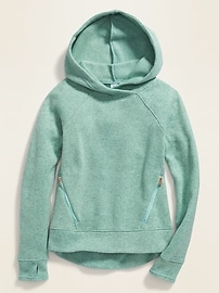 View large product image 4 of 4. Go-Warm Sweater-Knit Performance Hoodie for Girls