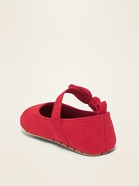 View large product image 3 of 4. Faux-Suede Bow-Tie Ballet Flats for Baby