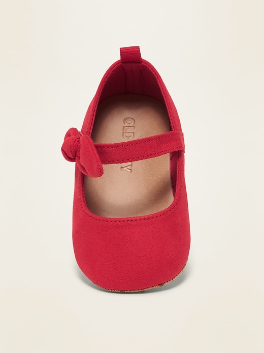 View large product image 2 of 4. Faux-Suede Bow-Tie Ballet Flats for Baby