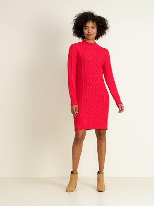 Cable-Knit Sweater Dress for Women