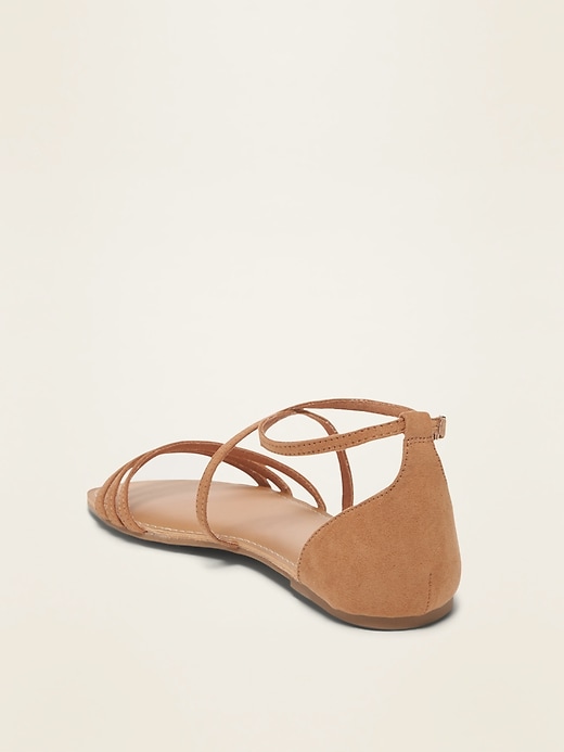 Image number 4 showing, Strappy Faux-Suede Sandals for Women