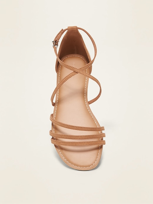 Image number 3 showing, Strappy Faux-Suede Sandals for Women