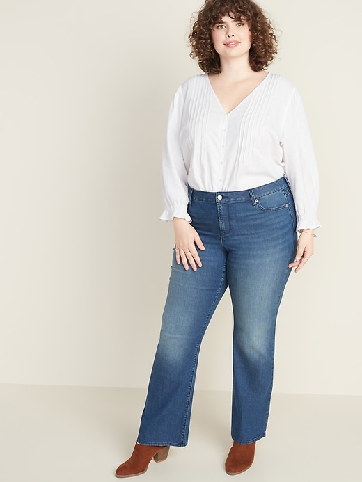 Image number 4 showing, Mid-Rise Plus-Size Boot-Cut Jeans