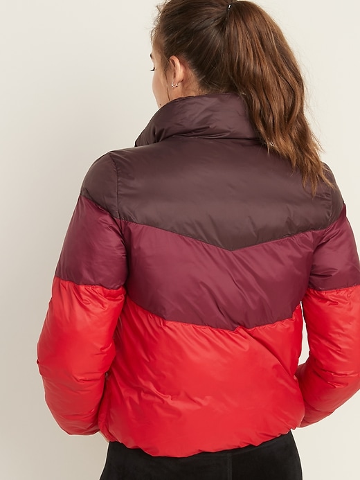 Image number 2 showing, Color-Block Frost-Free Puffer Jacket for Women