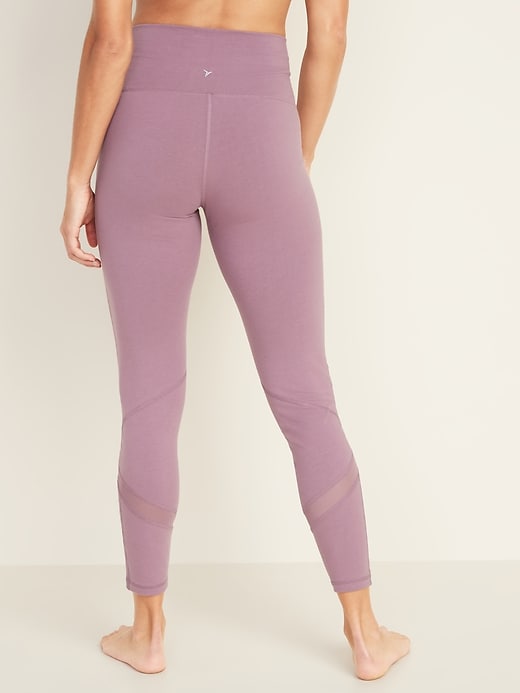 View large product image 2 of 2. High-Waisted Balance Mesh-Trim 7/8-Length Leggings For Women