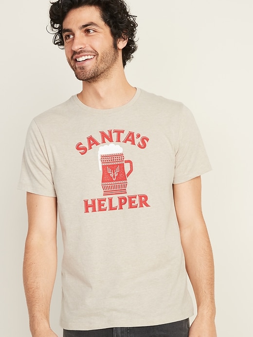View large product image 1 of 1. Christmas-Graphic Soft-Washed Tee