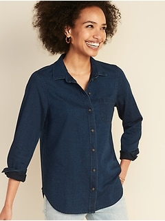 blue denim shirts for ladies