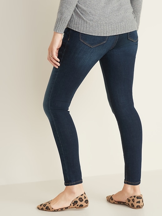 View large product image 2 of 3. Maternity Front-Low Panel Rockstar Super Skinny Jeans