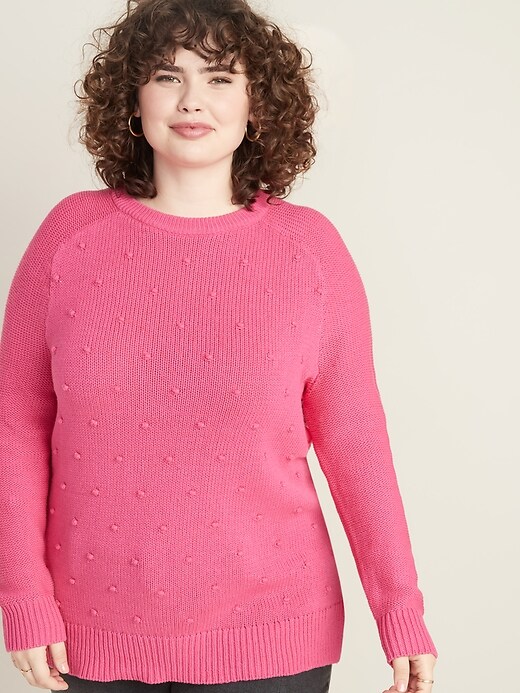 View large product image 1 of 1. Plus-Size Cable-Knit Sweater
