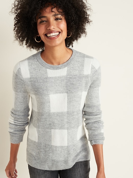 View large product image 1 of 1. Soft-Brushed Crew-Neck Sweater for Women