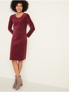 ribbed fitted knit dress