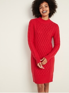 sweater red dress