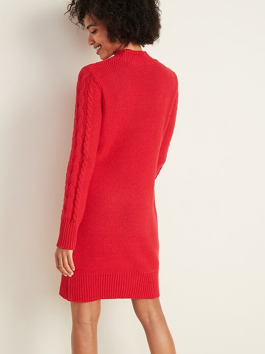 Image number 2 showing, Cable-Knit Sweater Dress for Women