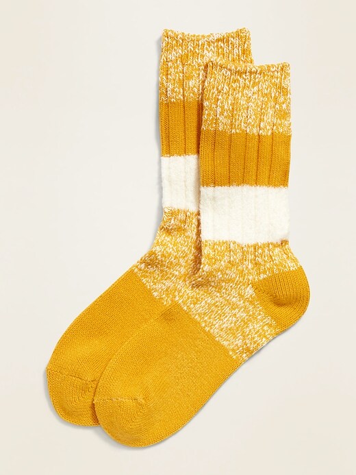 View large product image 1 of 1. Textured Crew Socks for Women