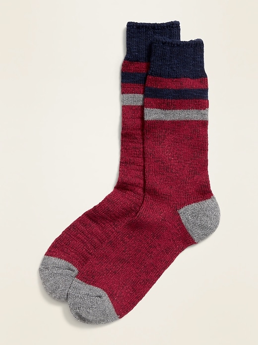 Patterned Go-Warm Crew Socks for Men | Old Navy