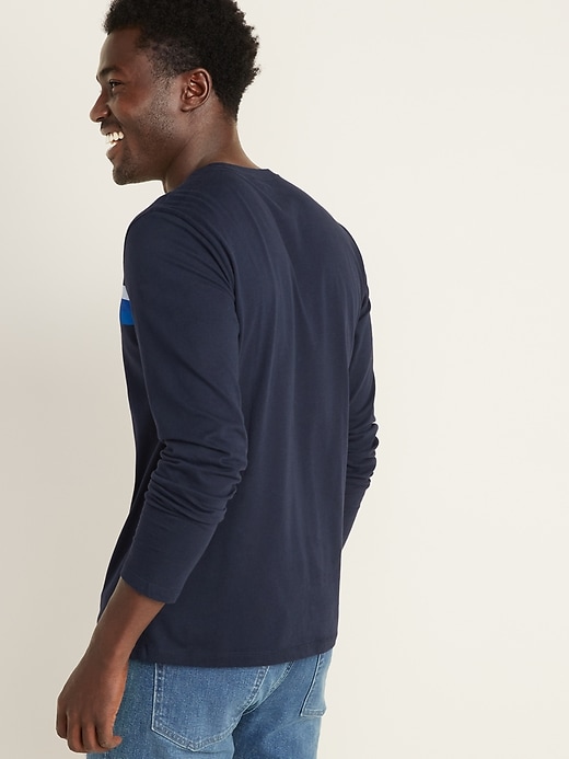 Image number 2 showing, Soft-Washed Chest-Stripe Long-Sleeve Tee