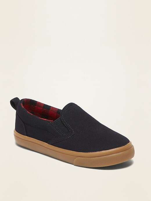 View large product image 1 of 4. Faux-Suede Slip-On Sneakers for Toddler Boys