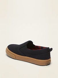 View large product image 3 of 4. Faux-Suede Slip-On Sneakers for Toddler Boys