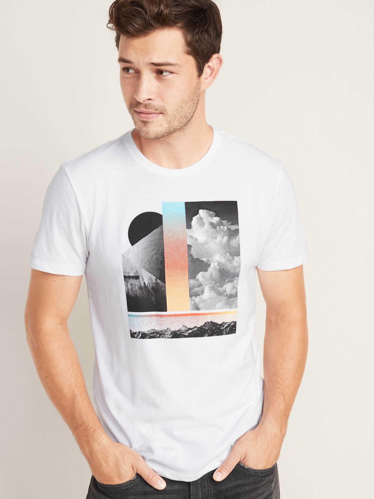 Soft-Washed Crew-Neck Graphic T-Shirt for Men | Old Navy