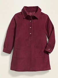 View large product image 3 of 3. Corduroy Shirt Dress for Toddler Girls