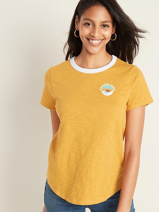Image number 1 showing, EveryWear "Explore More" Graphic Tee for Women