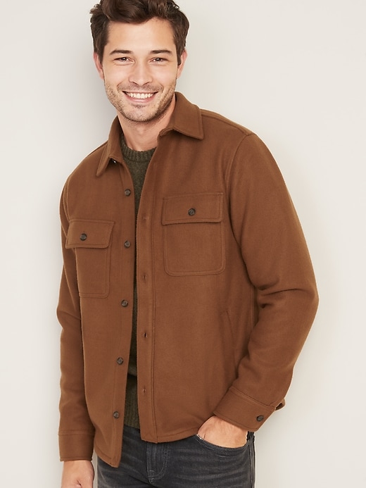 View large product image 1 of 1. Soft-Brushed Shirt-Jacket