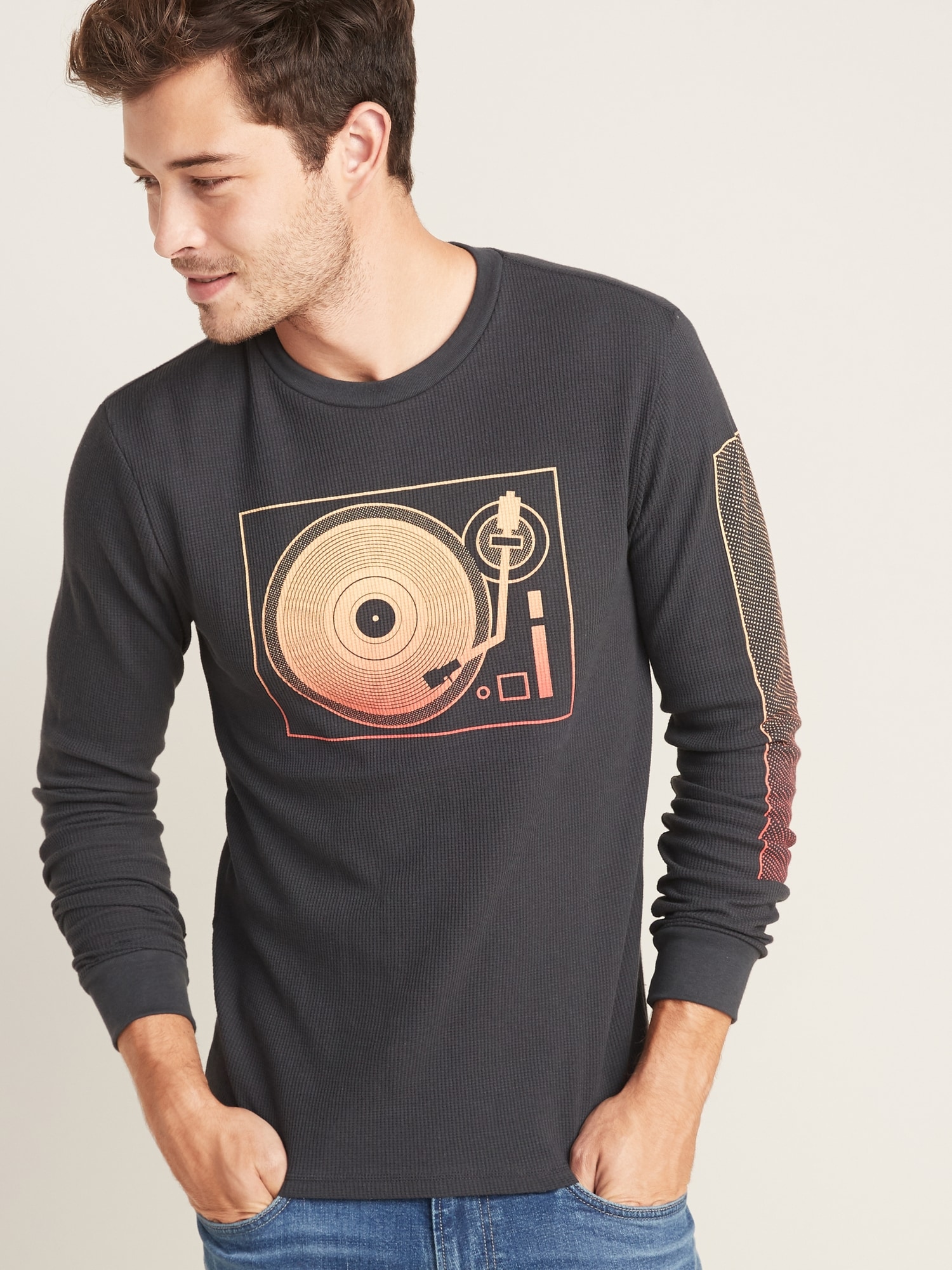 Graphic Thermal-Knit Tee for Men | Old Navy