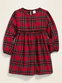 View large product image 3 of 3. Plaid Fit & Flare Dress for Toddler Girls