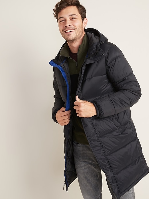 Image number 1 showing, Water-Resistant Extra-Long Frost-Free Puffer Jacket
