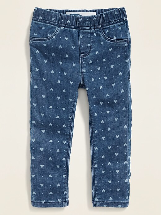 View large product image 1 of 2. Heart-Print Pull-On Jeggings for Toddler Girls