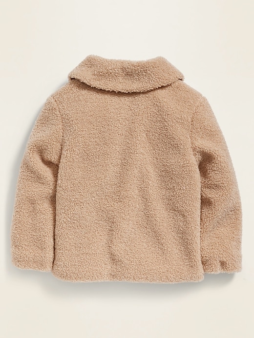 View large product image 2 of 4. Plush Sherpa Coat for Toddler Girls