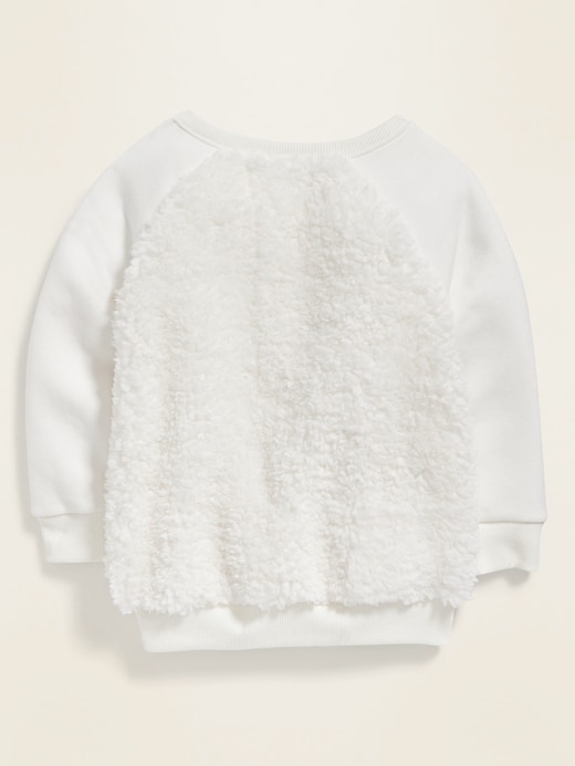View large product image 2 of 4. Plush Sherpa Critter Sweatshirt for Toddler Girls