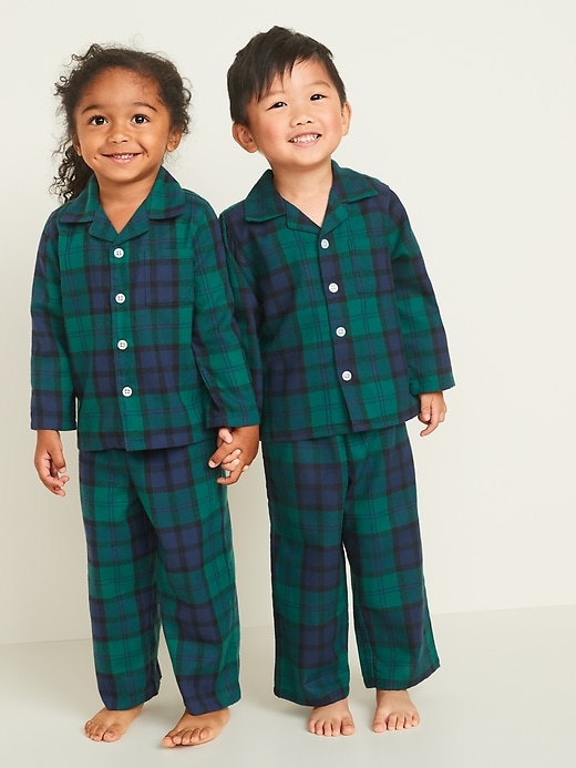 View large product image 1 of 3. Plaid Soft-Brushed Twill Pajama Set for Toddler & Baby
