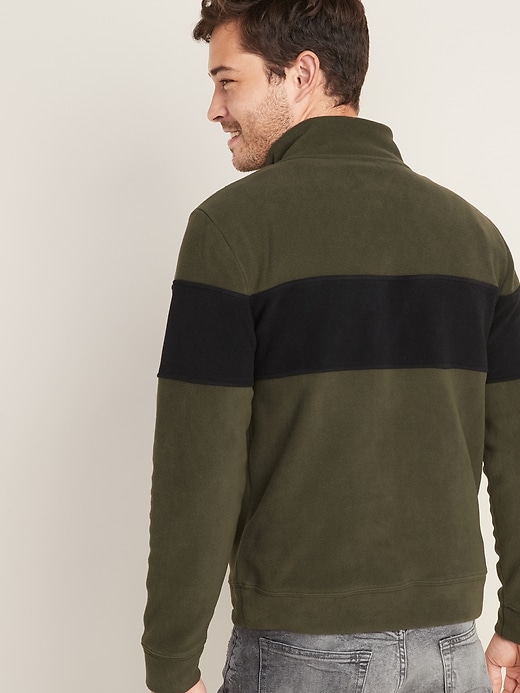Image number 2 showing, Micro Performance Fleece Color-Block 1/4-Zip Pullover