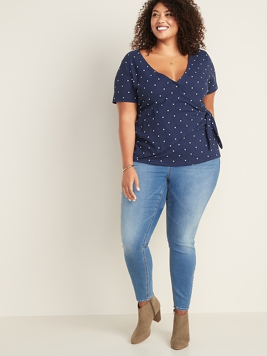 Image number 3 showing, Wrap-Front Plus-Size Side-Tie Top