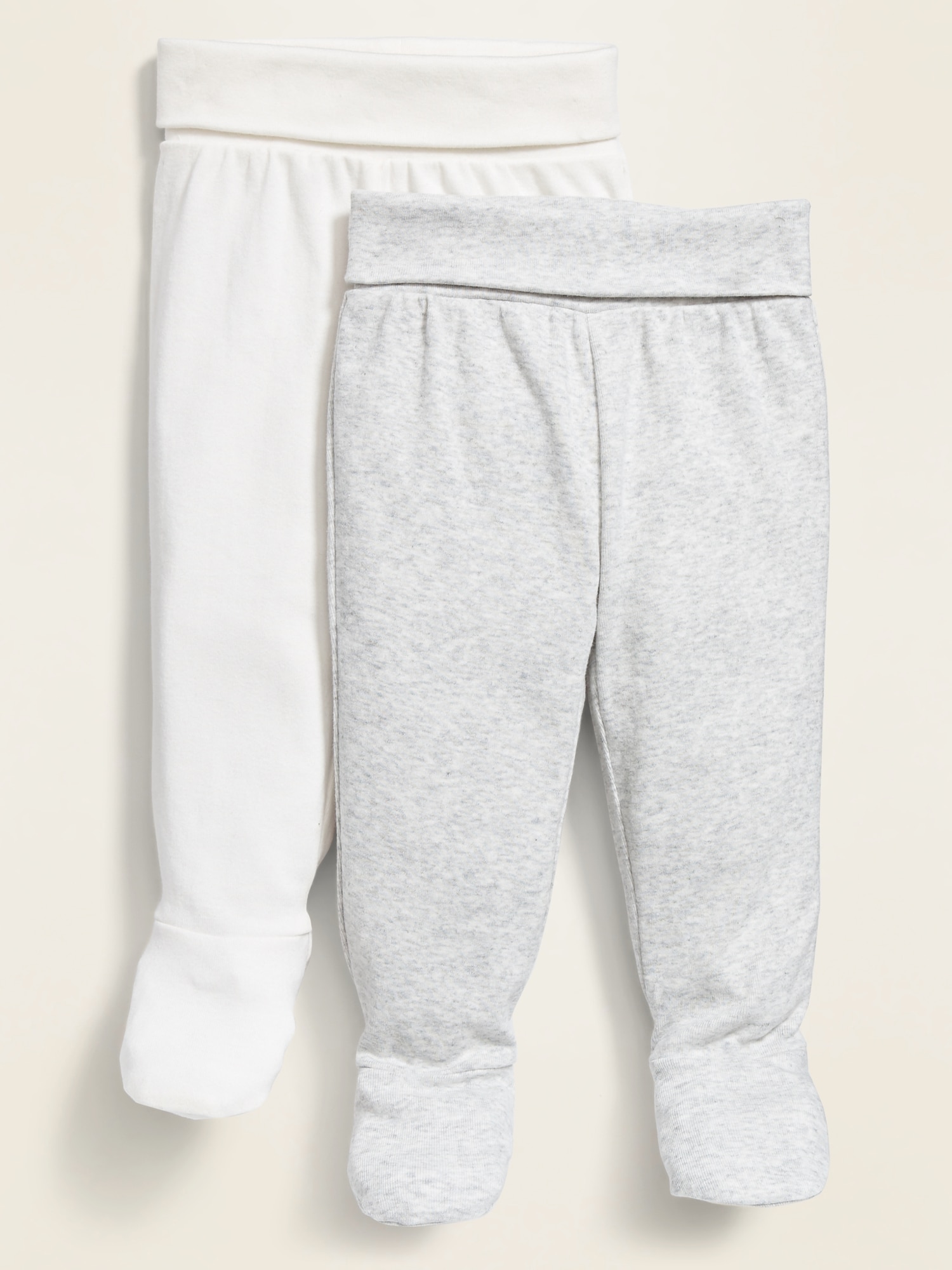 Download Fold-Over Waist Footed Knit Pants 2-Pack for Baby | Old Navy