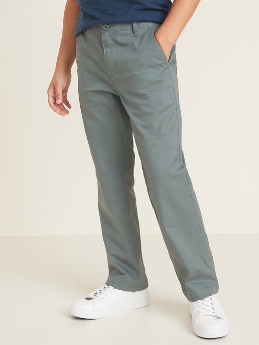 View large product image 1 of 3. Uniform Straight Built-In Flex Khakis for Boys
