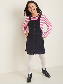 View large product image 3 of 3. Corduroy Overall Uniform Jumper for Girls