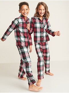 Printed Flannel Pajama Set for Kids