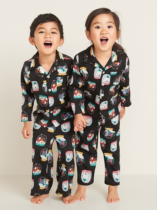 View large product image 1 of 3. Patterned Twill Pajama Set for Toddler & Baby