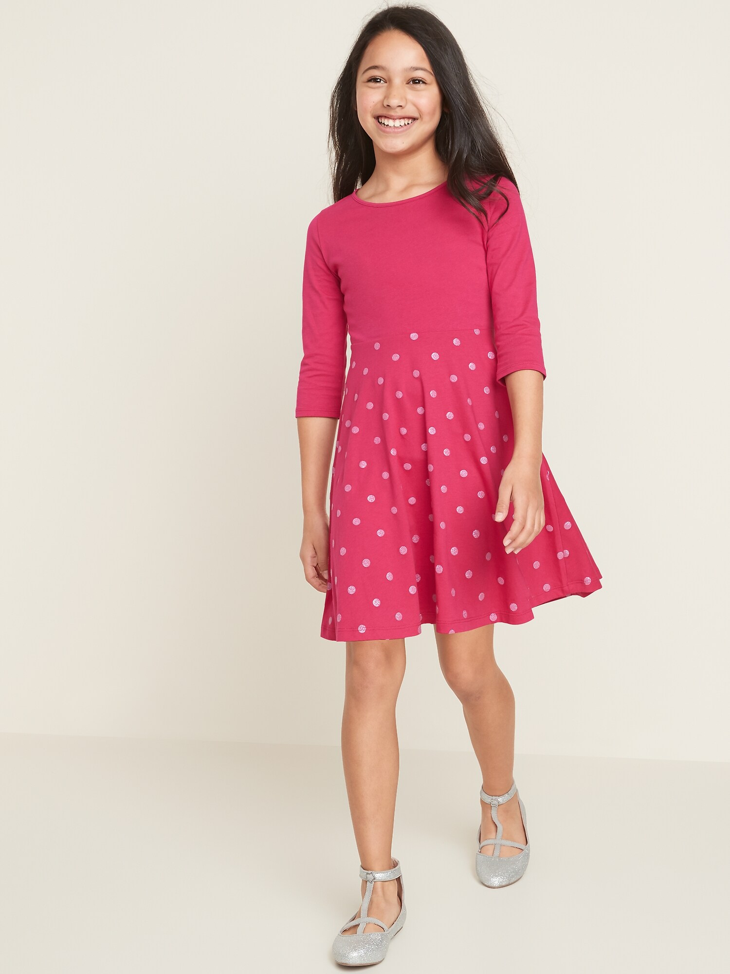 Fit & Flare Jersey Dress for Girls Old Navy