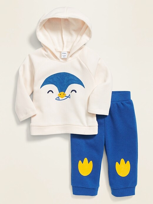View large product image 1 of 2. Penguin-Graphic Pullover Hoodie & Joggers Set for Baby