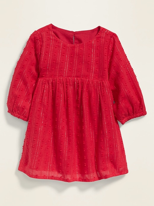 View large product image 1 of 2. Textured Fit & Flare Dress for Baby