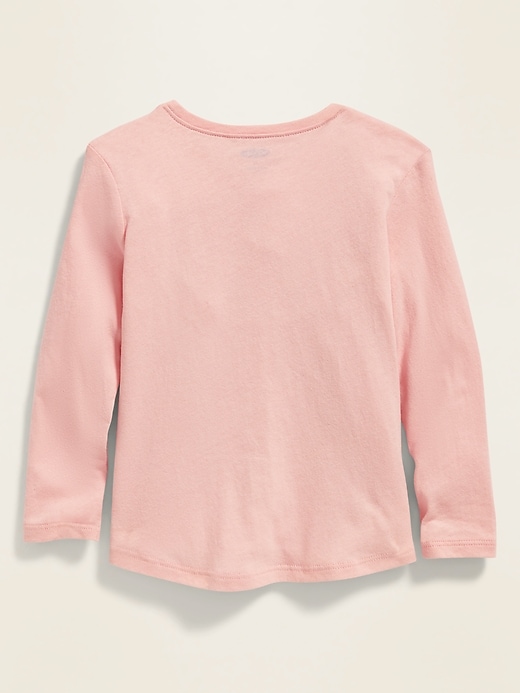 View large product image 2 of 2. Graphic Long-Sleeve Tee for Toddler Girls