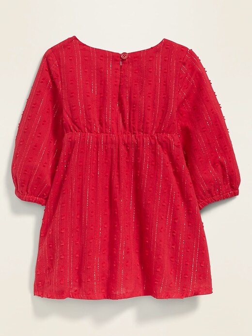 View large product image 2 of 2. Textured Fit & Flare Dress for Baby