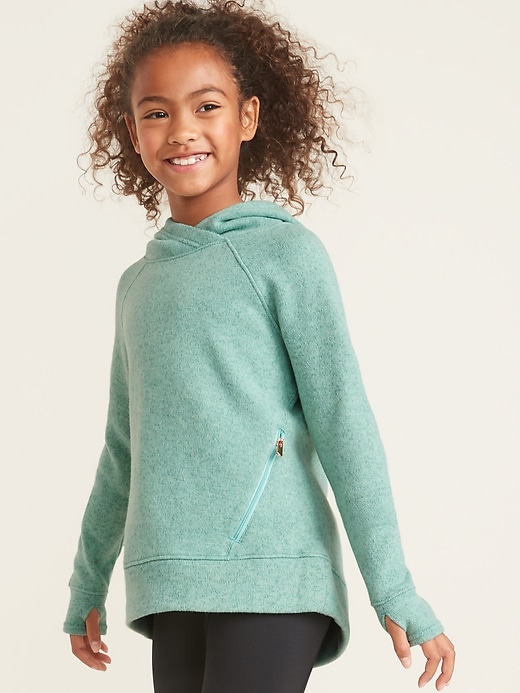 View large product image 1 of 4. Go-Warm Sweater-Knit Performance Hoodie for Girls