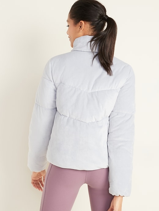 Image number 2 showing, Quilted Velour Zip Jacket for Women