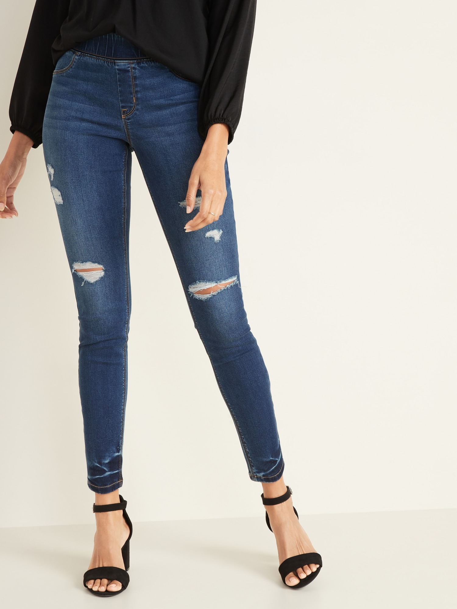 old navy elastic waist jeans